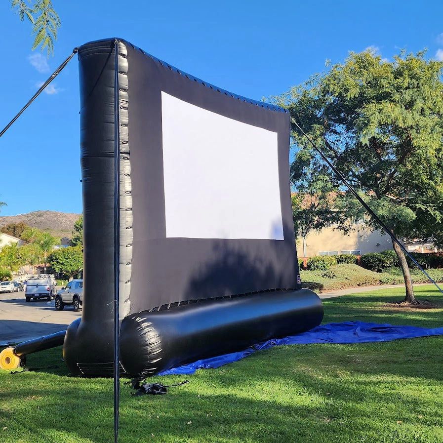 14 FT Inflatable Movie Screen (168 inch) – Giant Outdoor Projector Screen – Front/Rear Projection, Portable Oxford Fabric Blow Up Screen for Backyard Parties